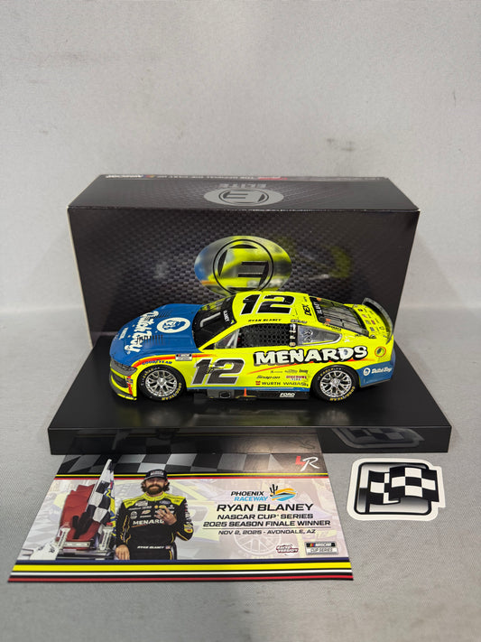 Ryan Blaney #12 2025 Phoenix Win Menards Dutch Boy Elite Nascar Diecast