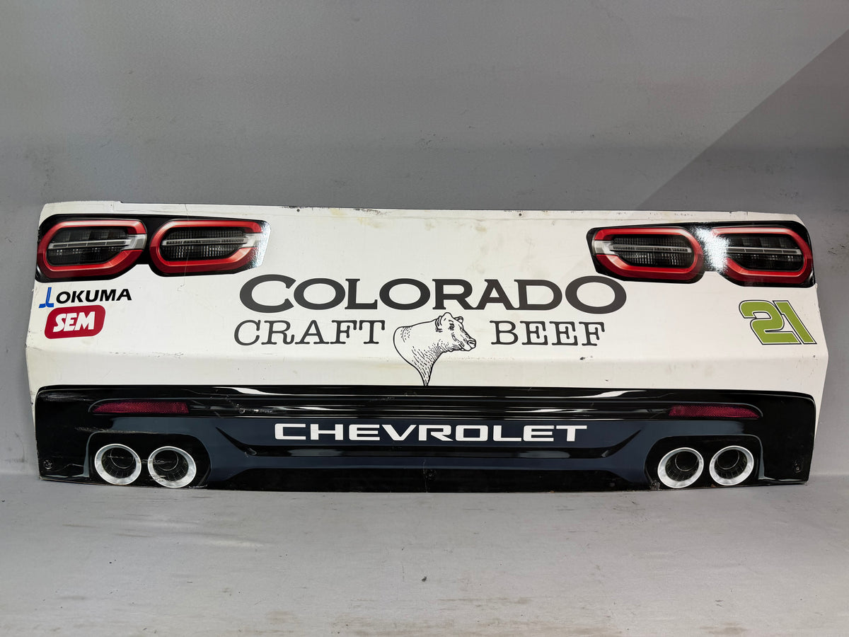 Austin Hill #21 2026 Pocono Colorado Craft Beef Nascar Rear Bumper